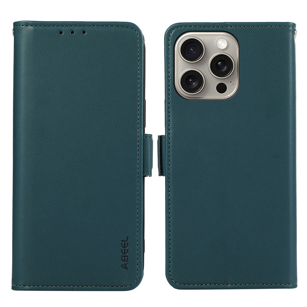 ABEEL For iPhone 12 / 12 Pro Case RFID Blocking Flip Folio Leather Cell Phone Cover ABEEL For iPhone 12 / 12 Pro Case RFID Blocking Flip Folio Leather Cell Phone Cover